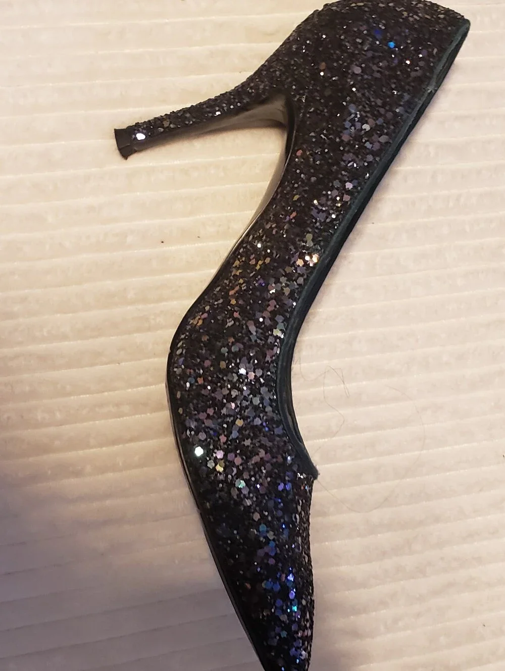 Nine West Women's Navy Purple Glitter Pointed Toe 4